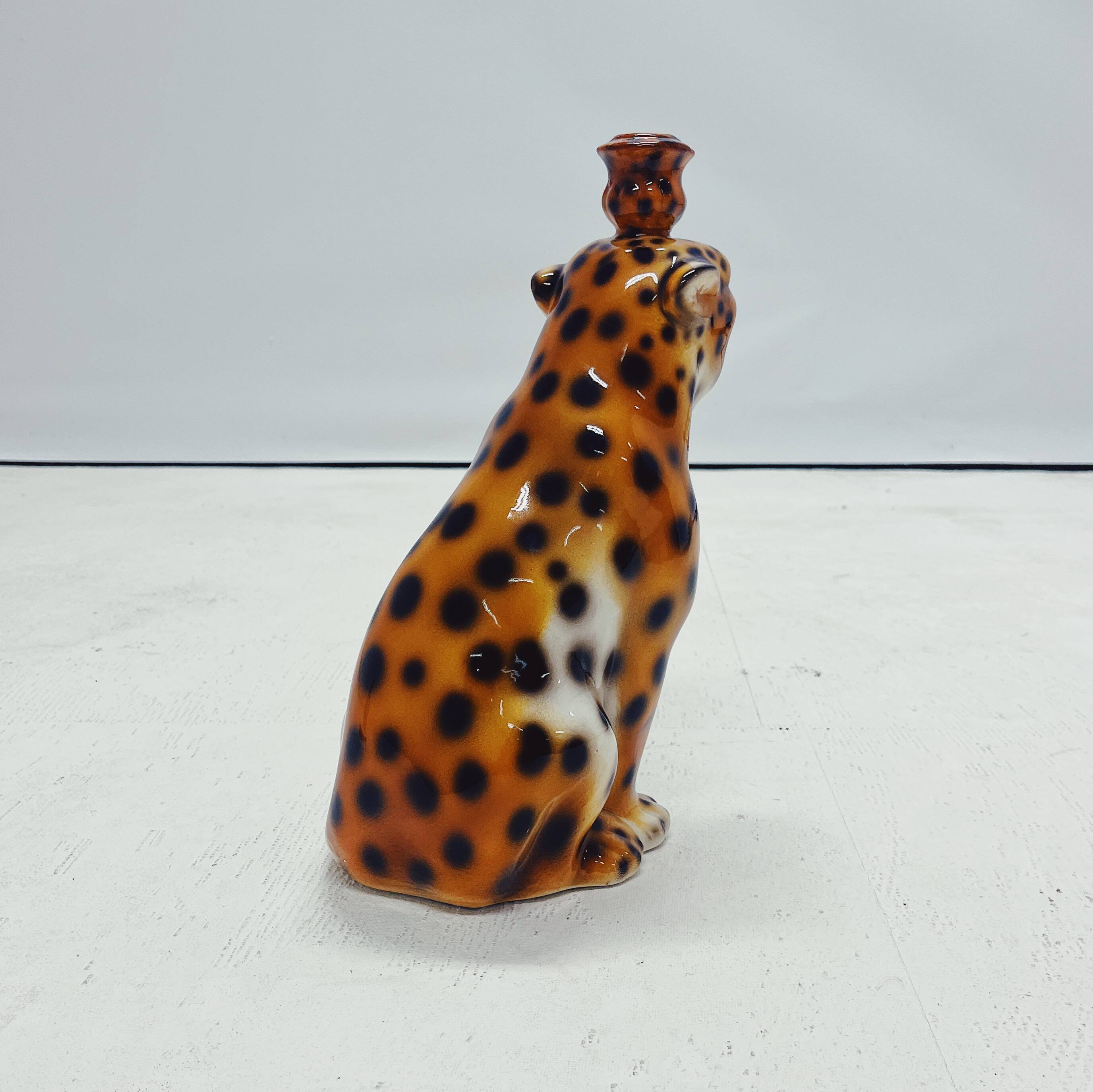 Leopard Candle Holder Ceramic