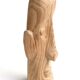 Minimalist sculpture of a head in light wood, 1970s