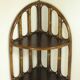 Rattan corner wall shelf