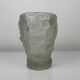 Vase en verre moulé pressé depoli décor cerise Josef Inwald Barolac