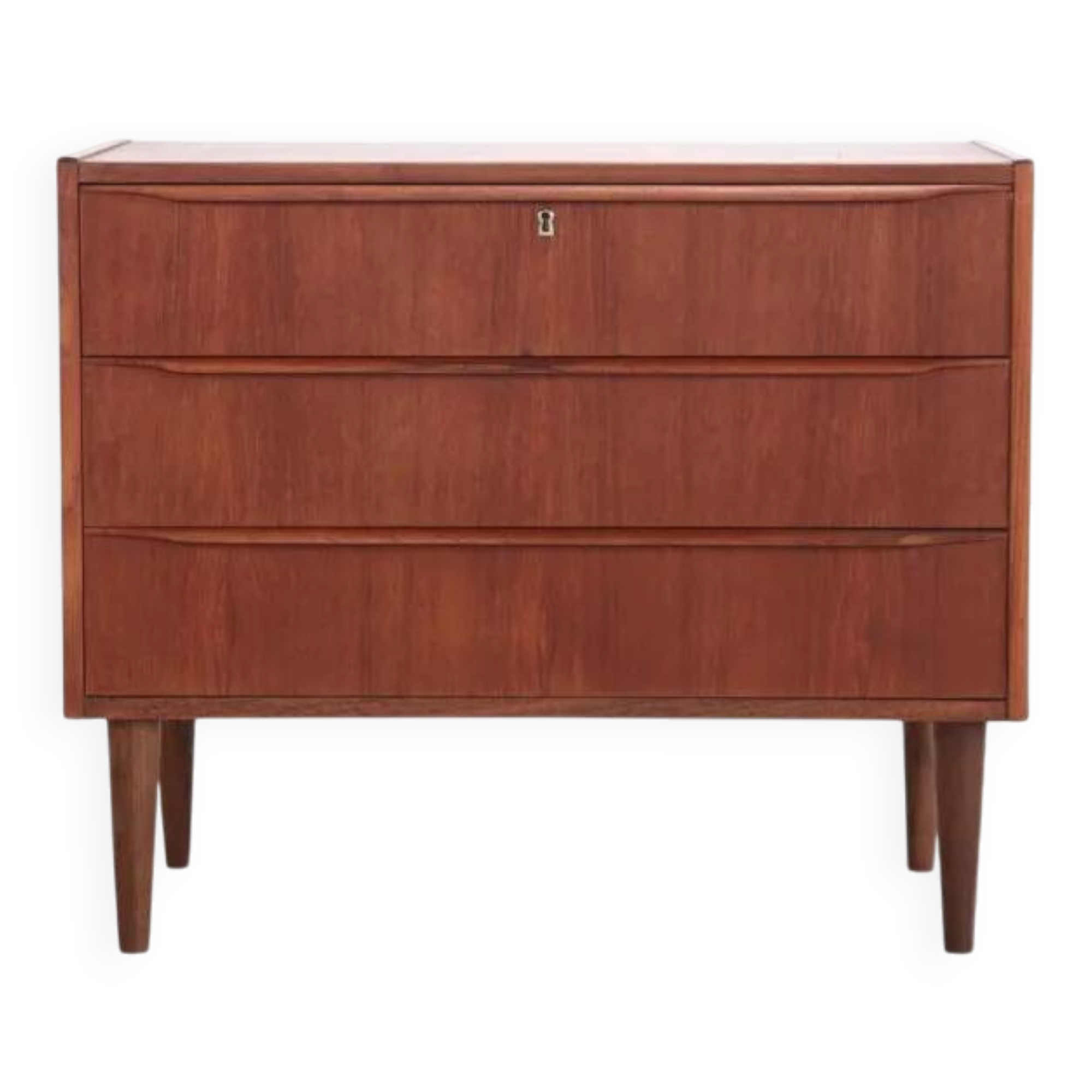 Vintage Danish teak wooden chest of drawers