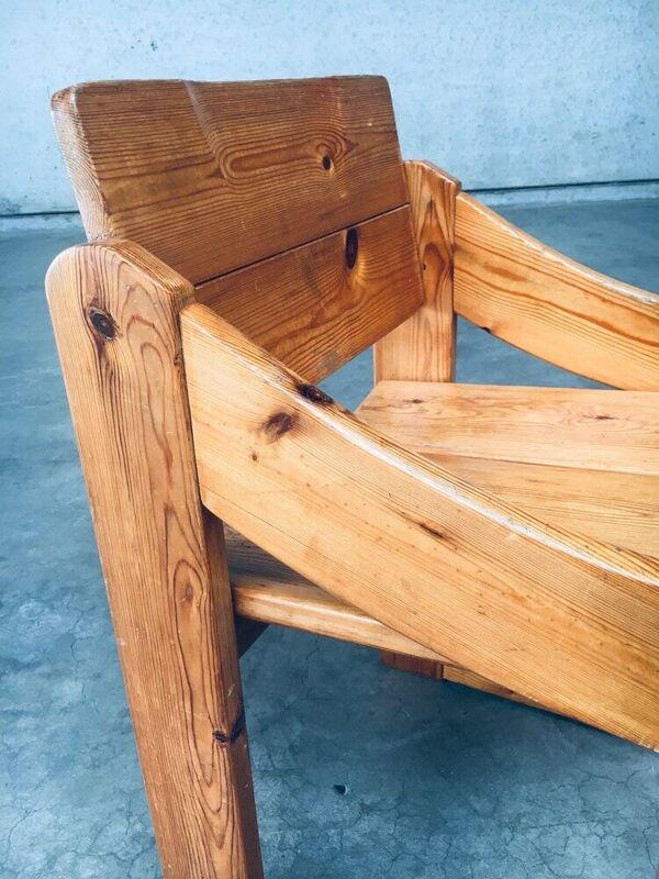 Set of Scandinavian Pine Side Chair Set, Sweden, 1960s