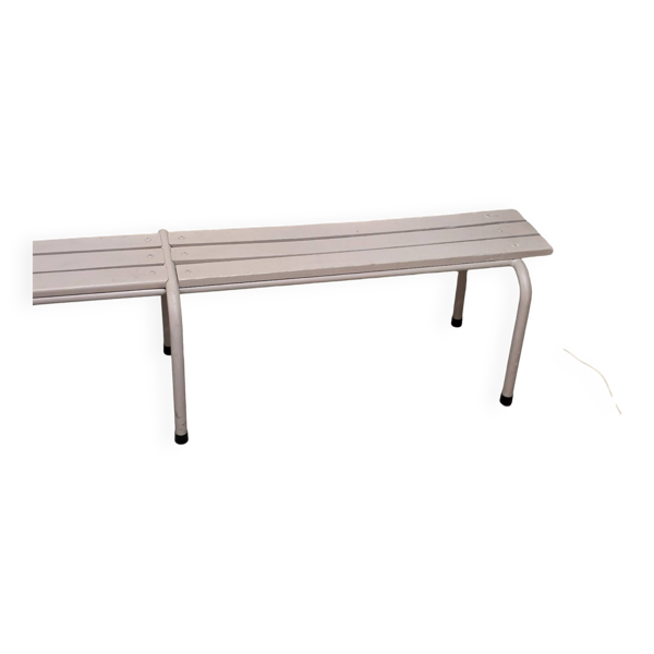 Banc d'école relooké mauve clair 1970 taille adulte