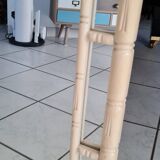 Vintage white faux bamboo mirror