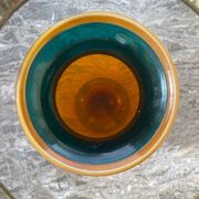 Ancien vase en cristal soufflé marbré