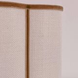 Pair of linen and velvet trim wall lights