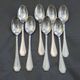Set of 8 ercuis silver-plated coffee spoons.