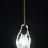 Lovely transparent Art Deco Barovier e Toso pendant light Murano glass, 1930s