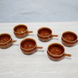 Series of 6 vintage Scandinavian ceramic cups by Höganäs Keramik