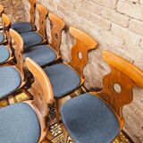 Set of 12 bistrot chairs 70' vintage