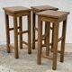 Ensemble de 3 tabourets de bar brutalists vintage 1960