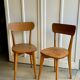 Paire de chaises en bois brut