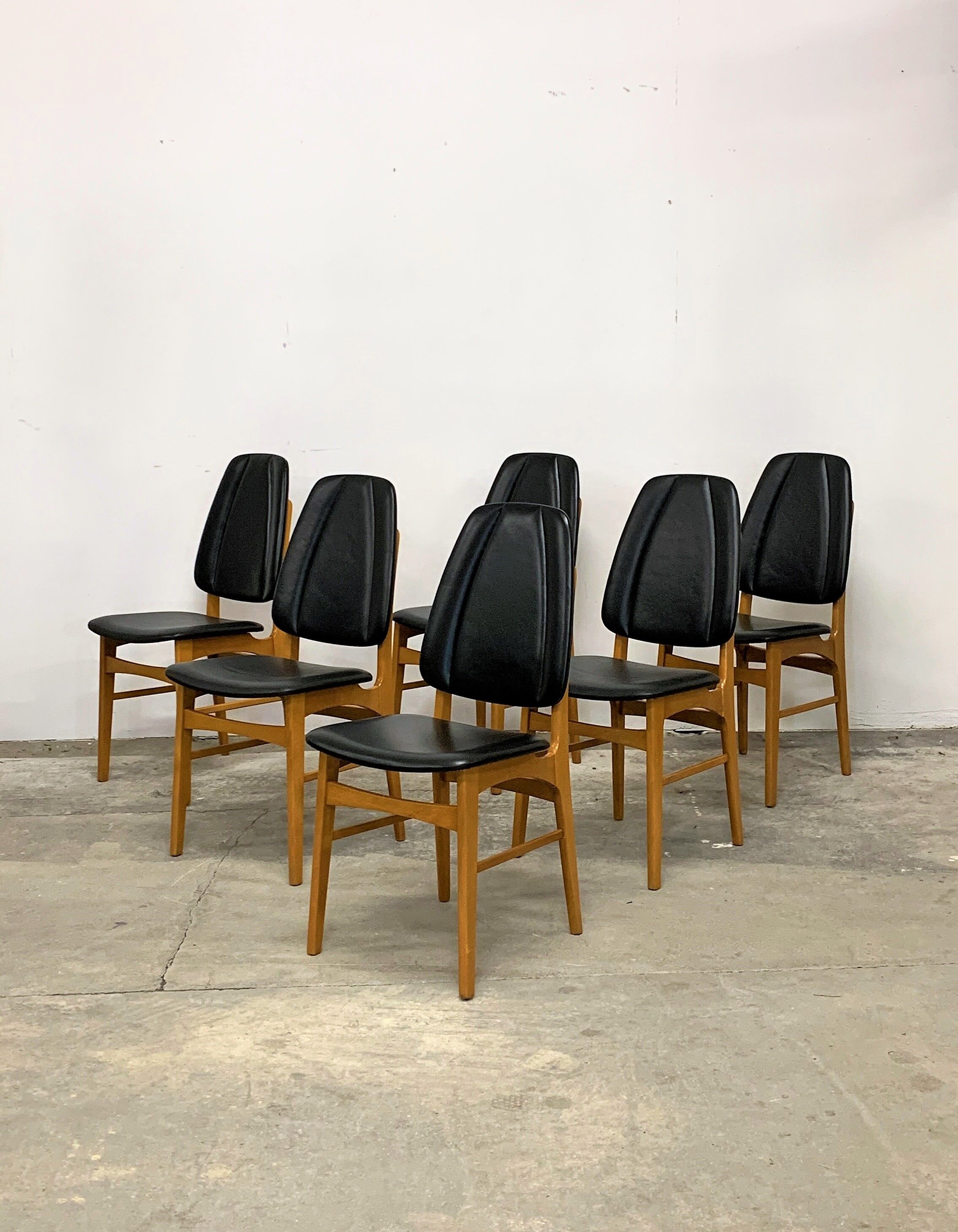 Beech chairs, norway brødrene sørheim, nesttun, 1950s/60s, vintage