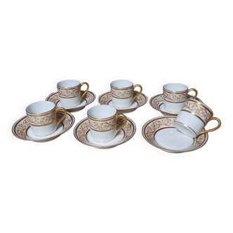 Mocha service with scrolls L. Bernardaud & Co