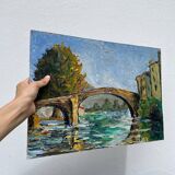 Oil knife painting landscape