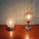 Amber Glass Table Lamp, Space Age Style, 1970s