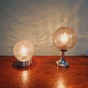 Lampe de table en verre ambré, style Space Age, années 70
