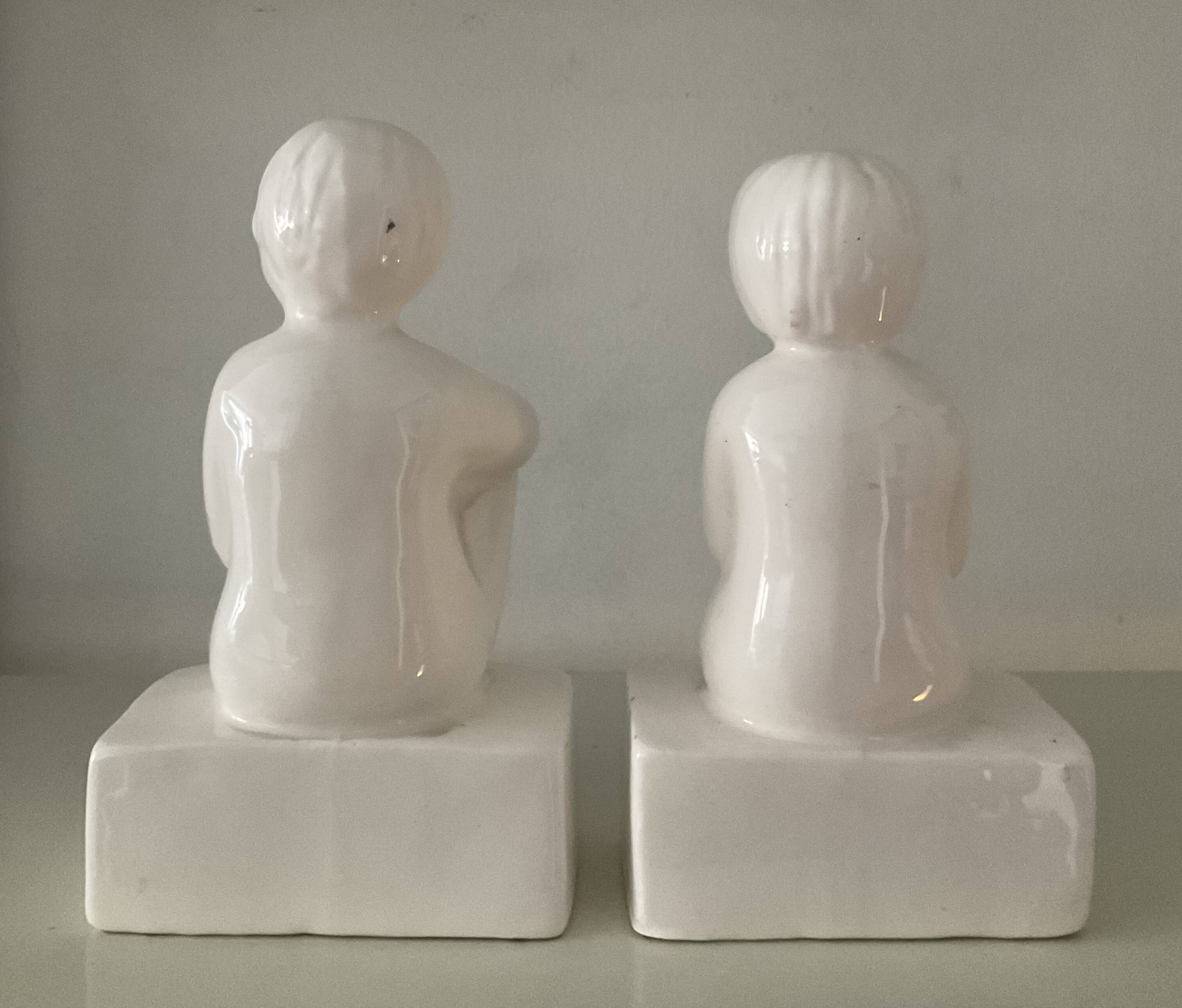 Vintage ceramic bookends