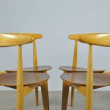 FRITZ HANSEN / “heart” dining chairs, FH4103 / Hans J. Wegner / Denmark 50s