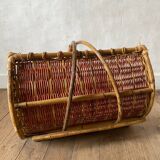 Rattan log basket