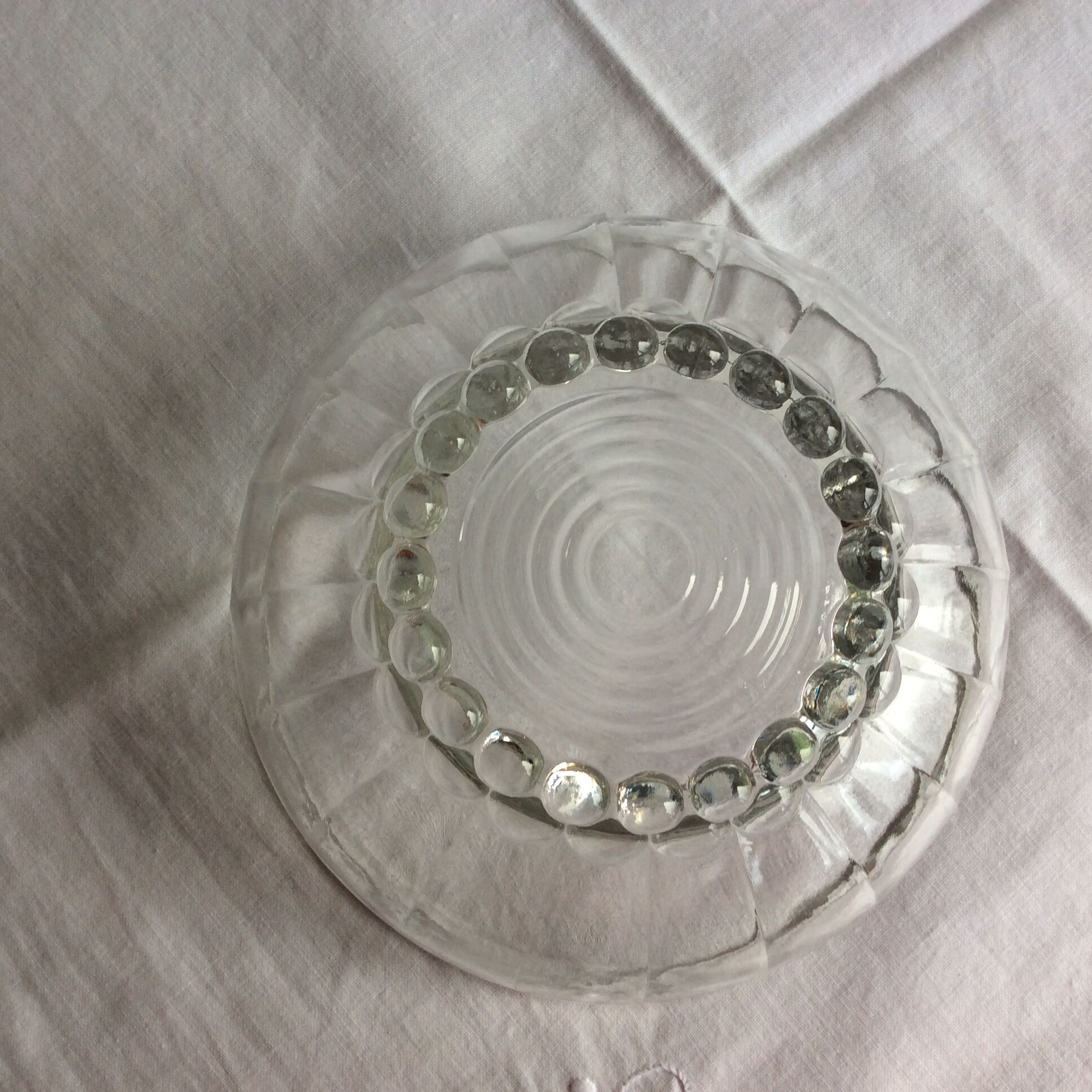 Large cup, small thick glass bowl - vintage