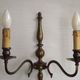 Pair of Double French Vintage Bronze Effect Metal Flemish Wall Lights