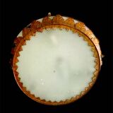 Gold and glass crown ceiling light, XL model, 1950s