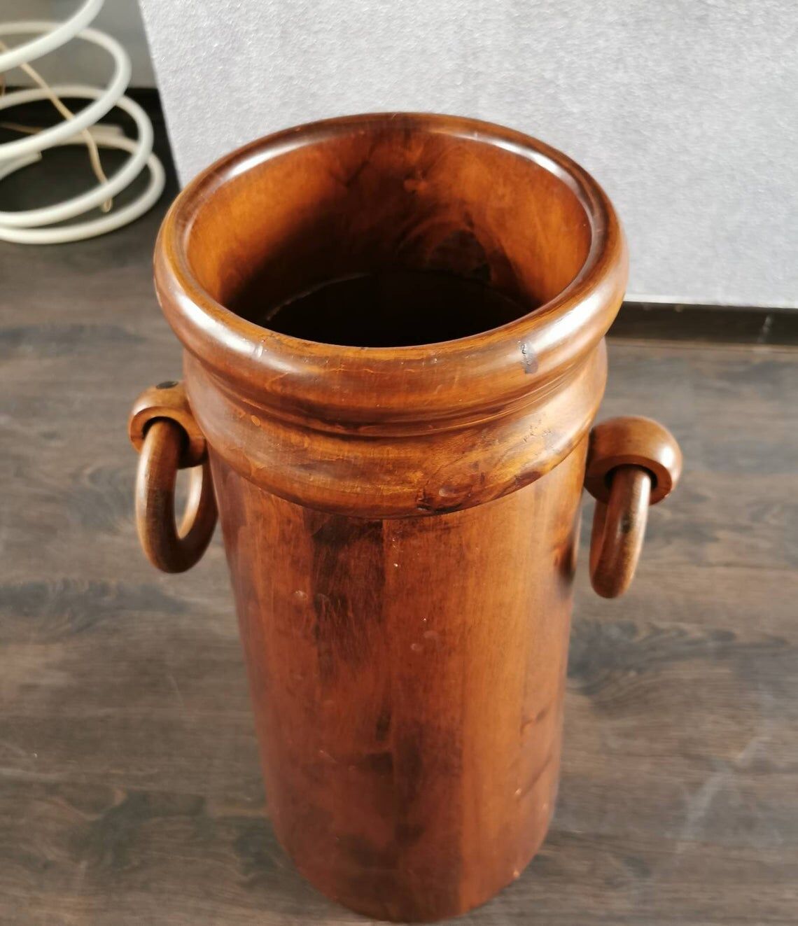 Vintage 70s wooden vase