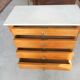 Empire dresser in cherry and white marble