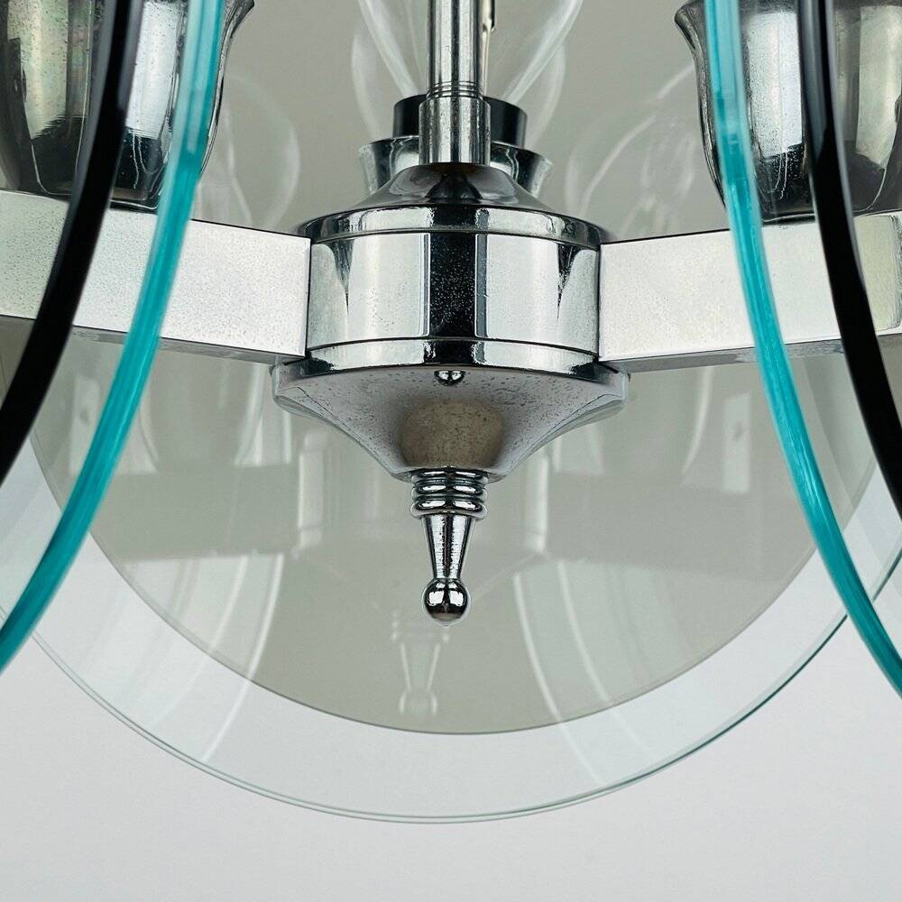 Vintage glass pendant lamp by Fontana Arte, 1970s.