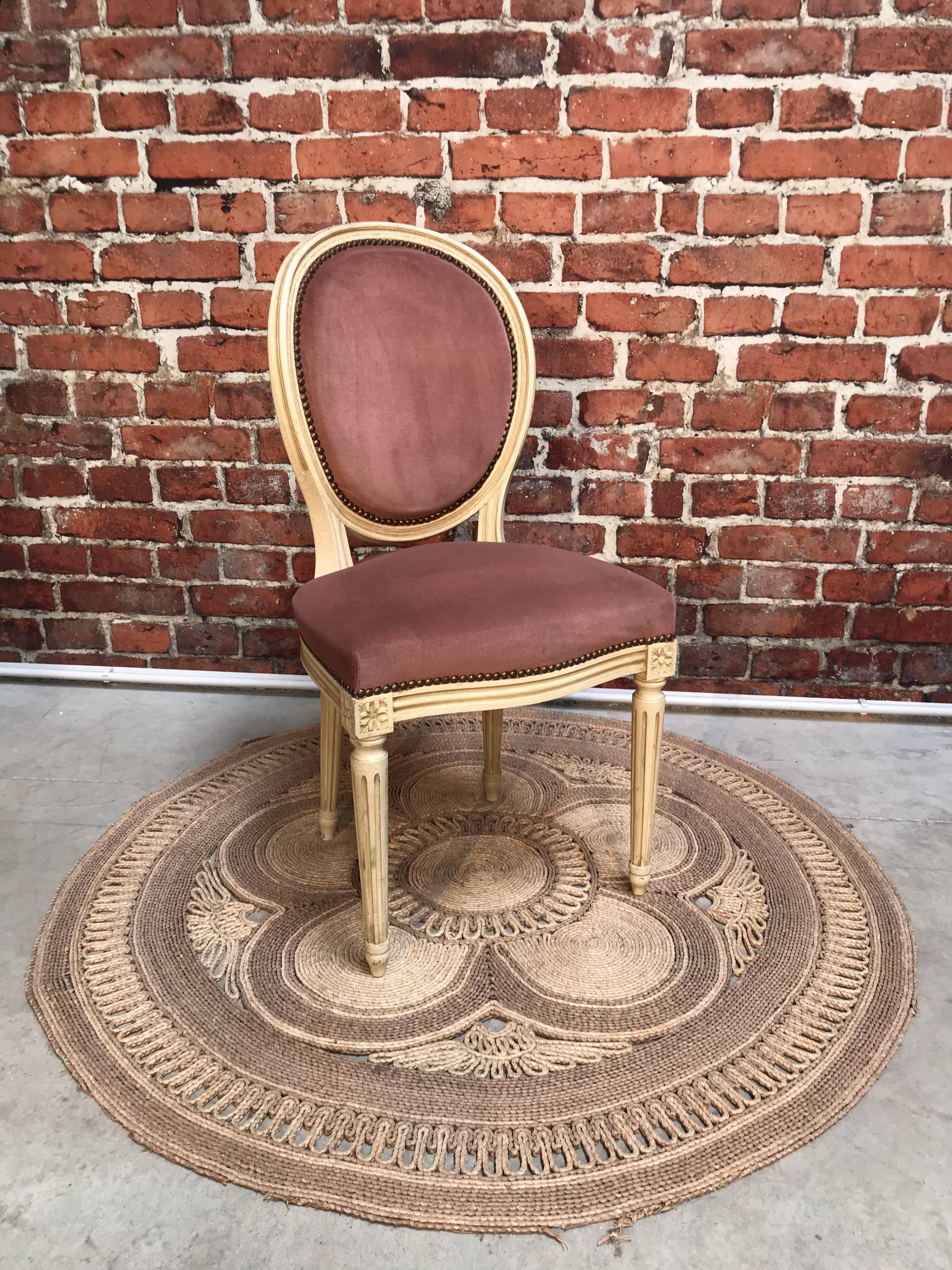 Pink medallion armchair