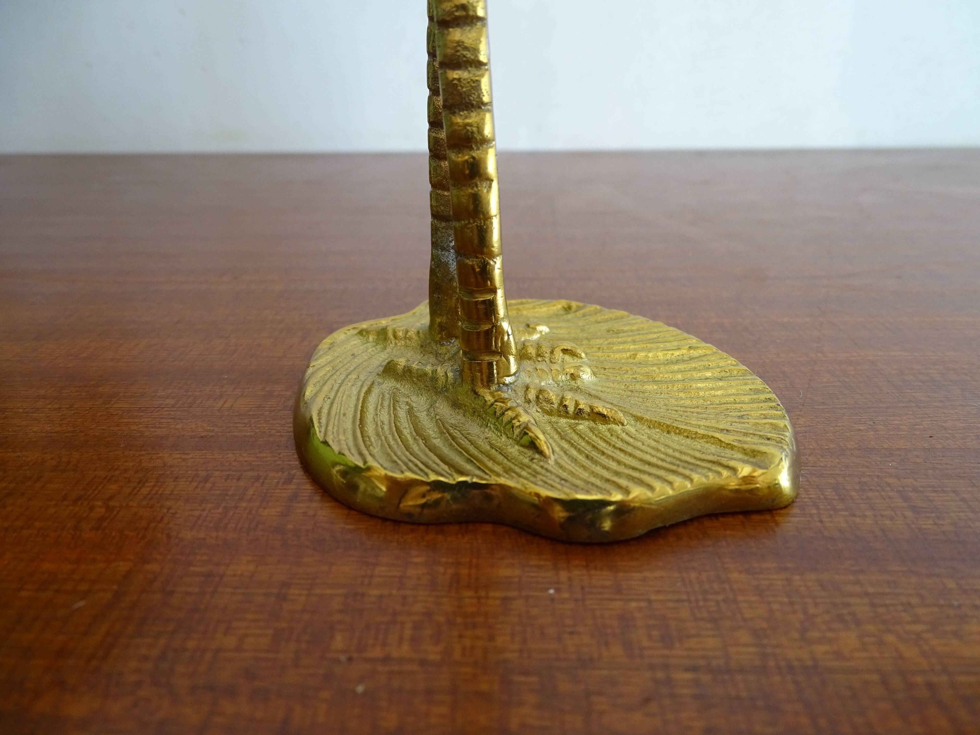 Vintage brass heron