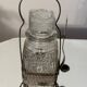 Pot - vintage pickle jar from the 70s - silver metal and cut glass