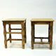 Swedish Pine stool pair in barock style 1920s