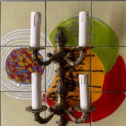 Paire d'appliques murales en laiton vintage