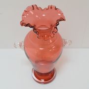 Art Czech glass vase, by Glasswork Novy Bor, 1950s