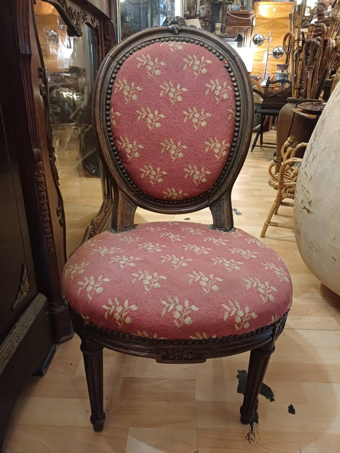 Paire De petite chaise d'appoint, époque Louis 16, 18 eme