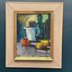 Original Swedish Oil on Canvas – Abstract Still Life – Signed – Vintage