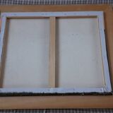 Vintage oil painting depicting a sunflower landscape