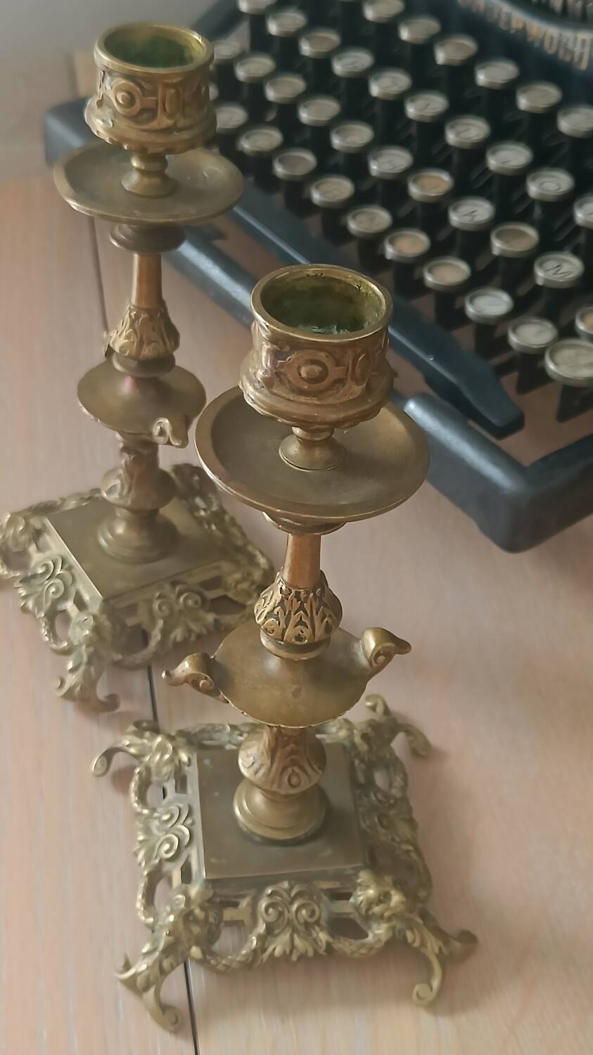 Antique baroque candlesticks