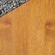 Triangle coffee table in golden blond oak base full iron of the 50s