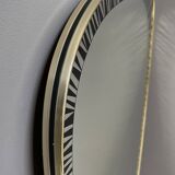 1960s Mirror with black docoration and gold color edging