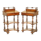 Pair of fully restored antique Davenport desks.