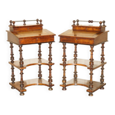 Pair of fully restored antique Davenport desks.