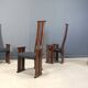Post modern high back dining chairs, set of 4, 1970s