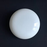 Round minimalist opaline ceiling light fixture