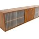 Console murale scandinave en noyer, Suède, 1960