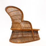 Mid-century rattan daybed, Italy 1940s