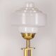Lampe de table vintage années 1960 laiton doré et verre design italien