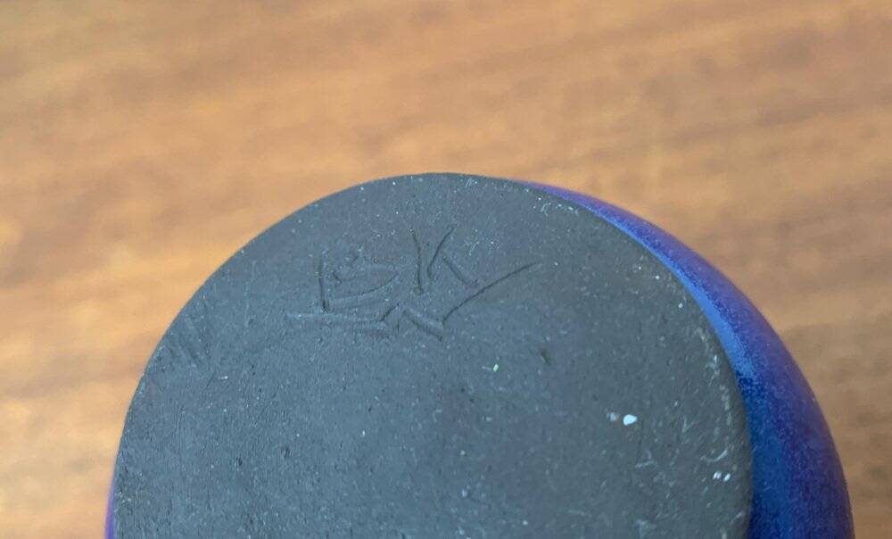 Minimalist mid-century pottery vase by BKW Böttger Keramik Wandsbek, Hamburg, Germany, 1960s.